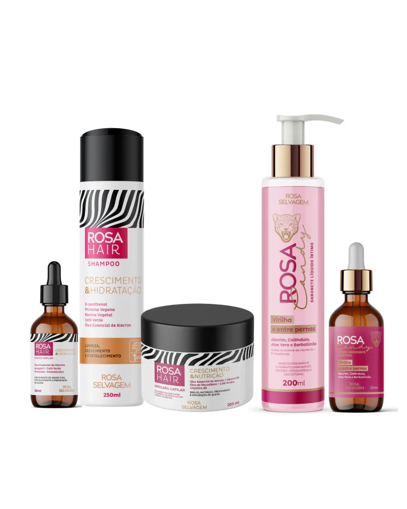 Kit Rosa Hair Crescimento + Kit Rosa Candy