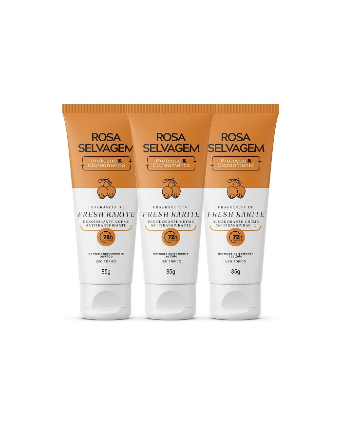 Desodorante Creme Fresh Karité - 3 unids.