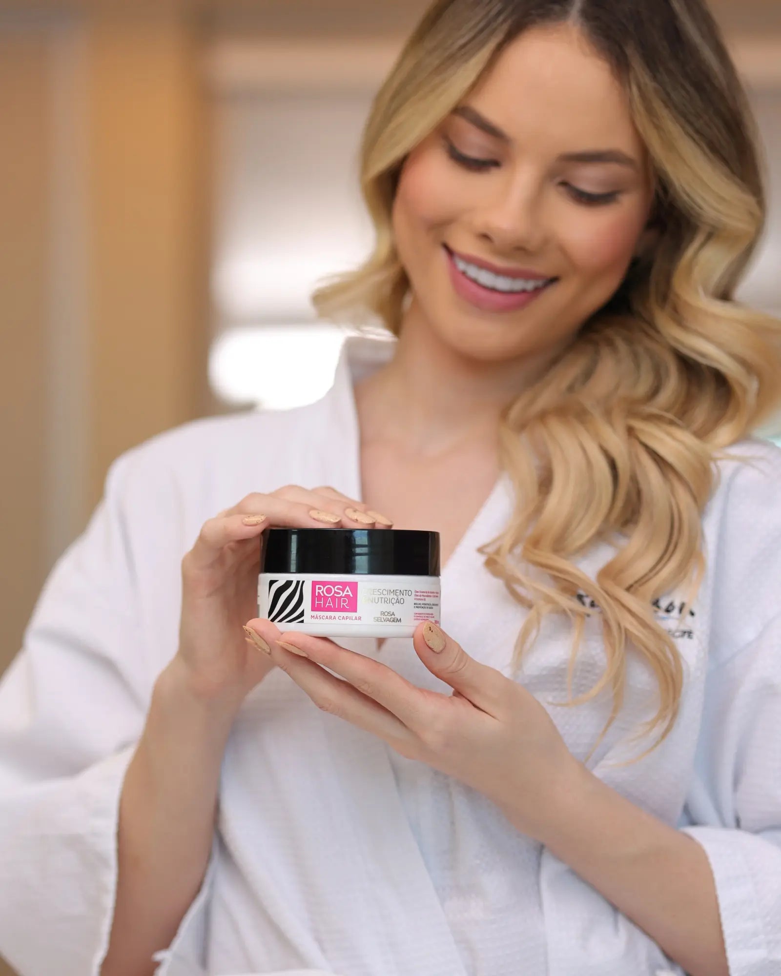 Kit Rosa Hair Crescimento Capilar: Shampoo + Máscara + Tônico + Óleo