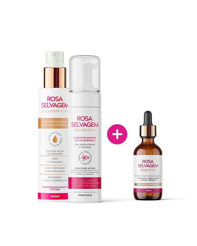 LIVESHOP - Kit Clareador Facial + Sérum Lifiting e Anti-Aging